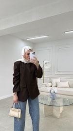 Luna Blazer Ceket Acı Kahve