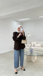 Luna Blazer Ceket Acı Kahve