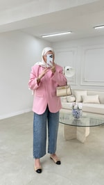 Luna Blazer Ceket Pembe 