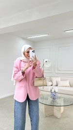 Luna Blazer Ceket Pembe 