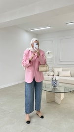 Luna Blazer Ceket Pembe 