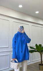 Mavi Üç iplik sweatshirt