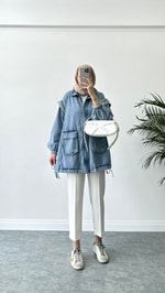Moe Denim Ceket Mavi