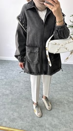 Moe Denim Ceket Siyah