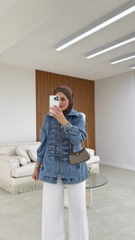Napolyon Denim Ceket Mavi