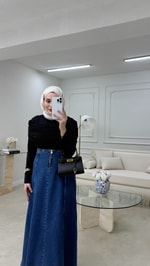 Omuz Detaylı Bluz Siyah