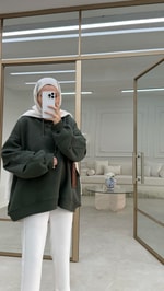 Oversize Sweatshirt-Haki