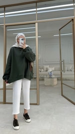 Oversize Sweatshirt-Haki