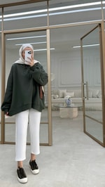 Oversize Sweatshirt-Haki