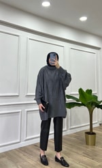 Oversize Triko - Antrasit