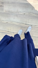 Oversize Triko Takım Lacivert