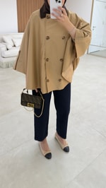 Pelerinli Trenç Camel