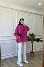 Pembe Basic Bisiklet Yaka 