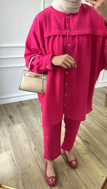 Pembe - Oversize Takım