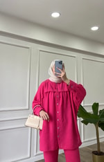Pembe - Oversize Takım