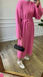 Pembe - Triko Elbise