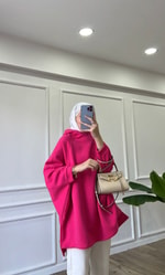 Pembe Yarasa Kollu Sweatshirt