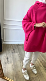 Pembe Yarasa Kollu Sweatshirt