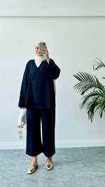 Pinteres Kimono Takım Lacivert
