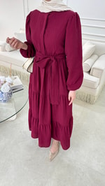 Pure Kat Elbise Bordo