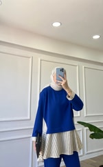Saks - Çizgi Detaylı Takım
