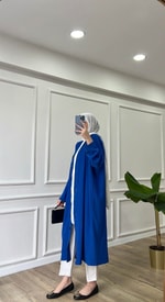 Saks - Düğmeli Uzun Hırka