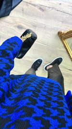 Saks - Kazayağı Desenli Kazak