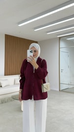Sera Simli Hırka Mürdüm