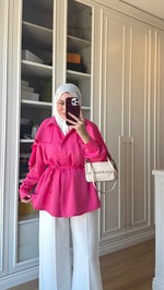 Simli Gömlek Pembe