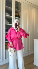 Simli Gömlek Pembe