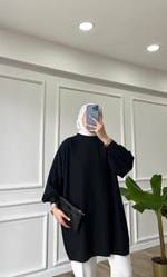 Siyah - Soft Merserize Tunik