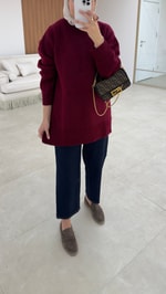 Soft Triko Kazak Bordo