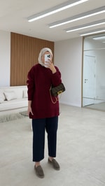 Soft Triko Kazak Bordo