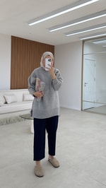 Soft Triko Kazak Gri