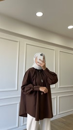 Taşlı Gömlek Acı Kahve 