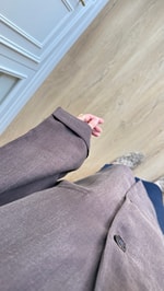 Tensel Blazer Ceket Acı Kahve
