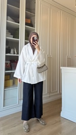 Tensel Blazer Ceket Beyaz
