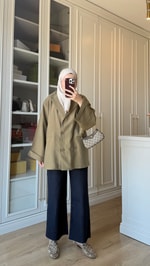 Tensel Blazer Ceket Haki