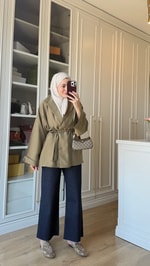 Tensel Blazer Ceket Haki