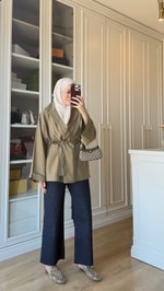 Tensel Blazer Ceket Haki