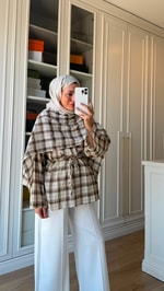 Vina Şallı Bluz Kahve