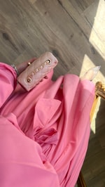 Volanlı Elbise - Pembe