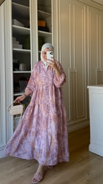 Vual Elbise Pembe