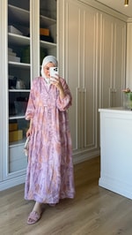 Vual Elbise Pembe