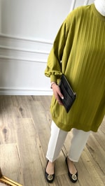 Yağ Yeşili - Soft Merserize Tunik