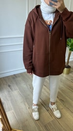 Zara Model Hırka - Acı Kahve