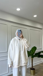 Zara Model Hırka - Ekru