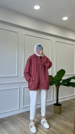 Zara Model Hırka - Gülkurusu