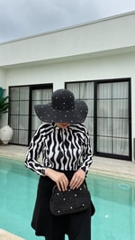 Zebra Desenli 3'lü Mayo Takım
