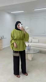 Zoe Keten Pantolon Siyah